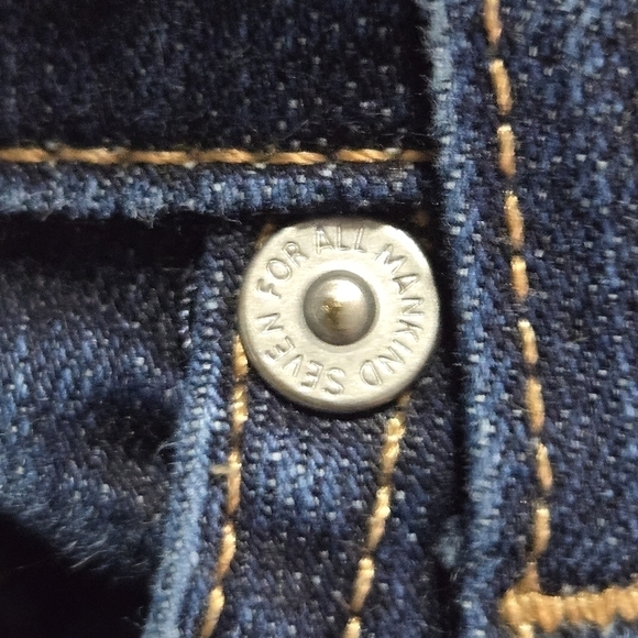 7 For All Mankind Womens Gwenevere Skinny Mid Rise Dark Wash Denim Jeans Size 29 - Picture 5 of 13